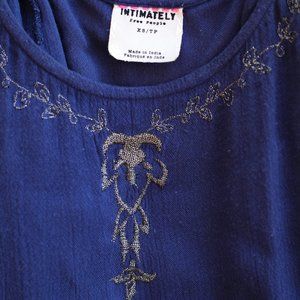 Intimately Free People Dress Linen Blue Dress